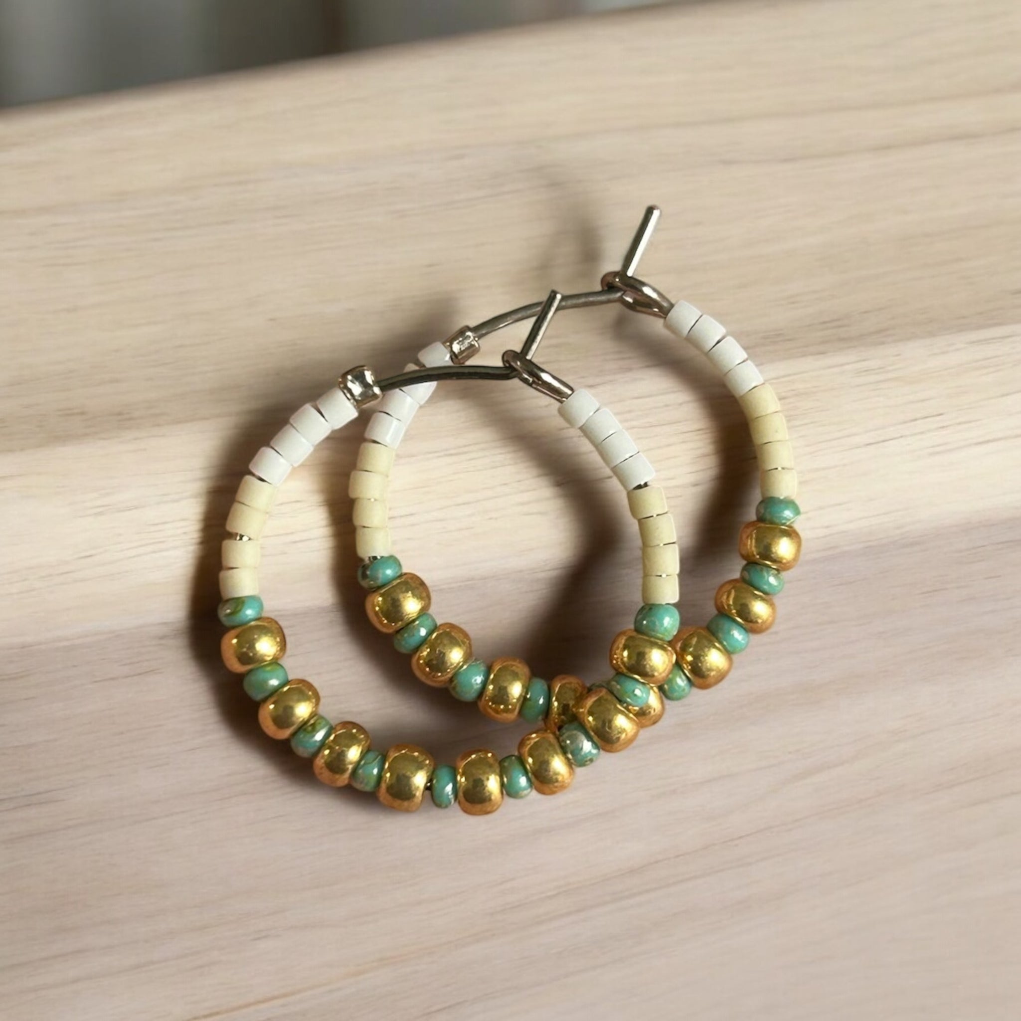 Beaded Hoops