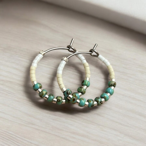 Beaded Hoops